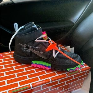 COPY - Black mid off-white Nike Air Force ones